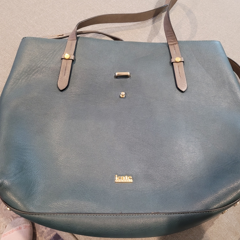 Kate Landry Blue Shoulder Bag with Structured Design